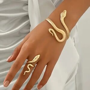 Gold Snake Jewelry Set